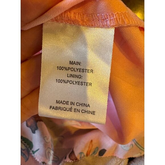 C/MEO Collective Romper Women Small Pink Floral Print V Neck Ruffled Elation‎ - Picture 11 of 12